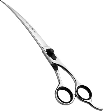 7.5-Inch Deluxe Hand-Crafted Japanese Steel Barber Curved Shear For Afro and Beard