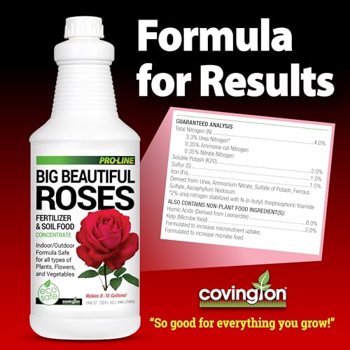 Fertilizante líquido para rosas Covington Naturals 32oz miniatura 6