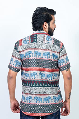 Image of HARPITA Men's Poly Cotton Digital Printed Stitched Half Sleeve Shirt