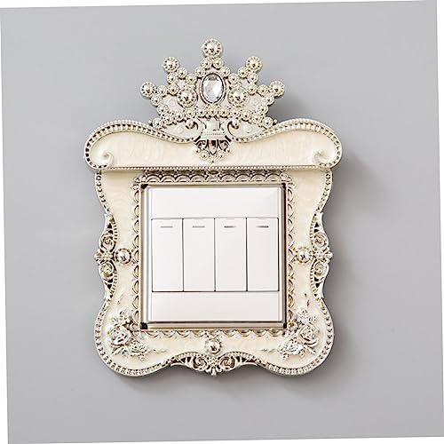 Cubierta de acrílico para placa de salida plateada con gemas de imitación MAGICLULU para pared 8