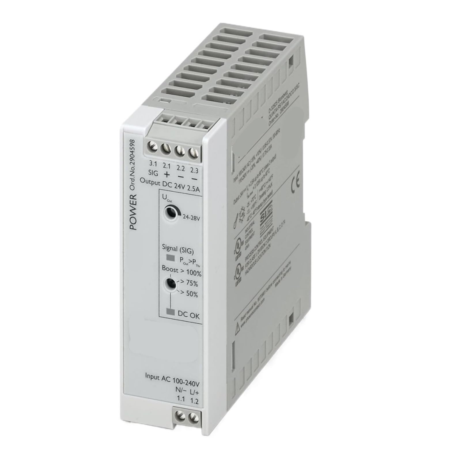 CXDFRSER 2904598 QUINT4-PS/1AC/24DC/2.5/SC Power supply unit