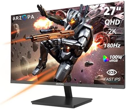 ATLANTIS Monitor 27 pollici Gaming 165Hz 180Hz OC, schermo 27, Full HD