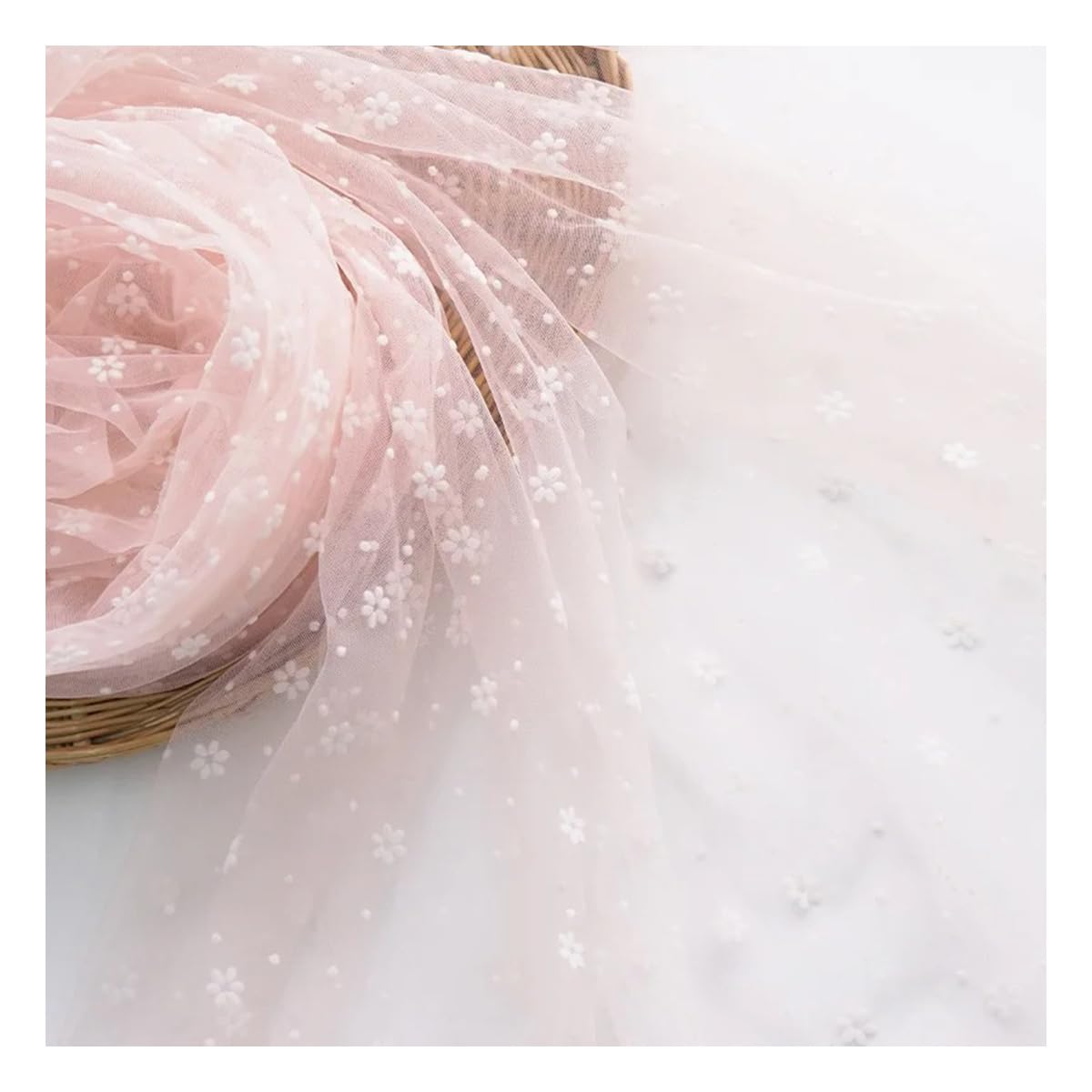 Tissu en maille souple et tulle doux pour robe de mariée créative