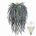 Kesio - Bouquet di lavanda artificiale con cesto di piante rampicanti da appendere, per matrimoni, feste, casa, giardino, interni ed esterni, 5 pezzi (viola)
