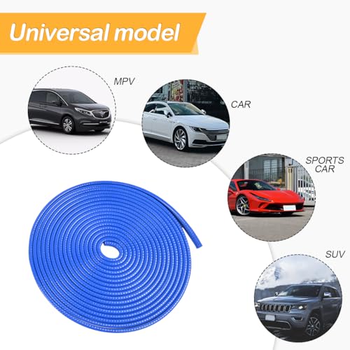 Image of Osilly Car Door Edge Guards, 16Ft Rubber Seal Car Door Edge Trim, U Shape Door Edge Protector Guard, Aluminum Weather Proofing Automotive Door Edge Molding Protection for Most Car (Blue)