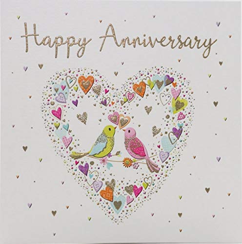 ZIZI Ltd Anniversary Card Anniversary - 138 mm sq inches - ZIZI Cards Beige
