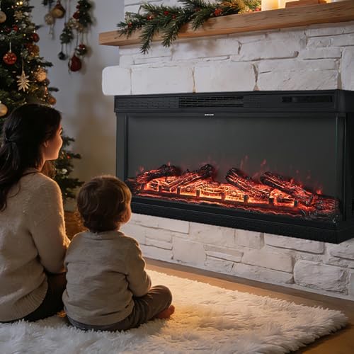 Bonnlo 36 Electric Fireplace Insert with Remote