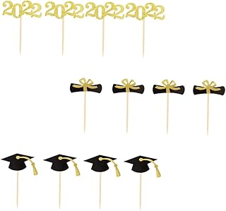 Artibetter 12pcs Graduation Cake Inserts Car Ornament Birthday Cake Topper Green Car Decor Graduation Cupcake Picks Glitter Graduation Pick Graduation Party Paper Cake Insert Decor Flash Gift