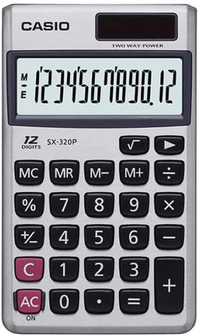 SX-320P-W Portable Calculator (Grey)
