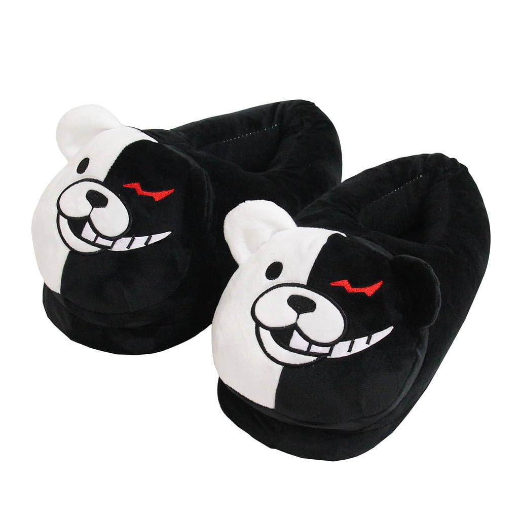 Danganronpas Cotton Slippers Anime Danganronpas Monokuma Figure Warm Slippers Non-slip Indoor House Shoes Memory Foam Slippers