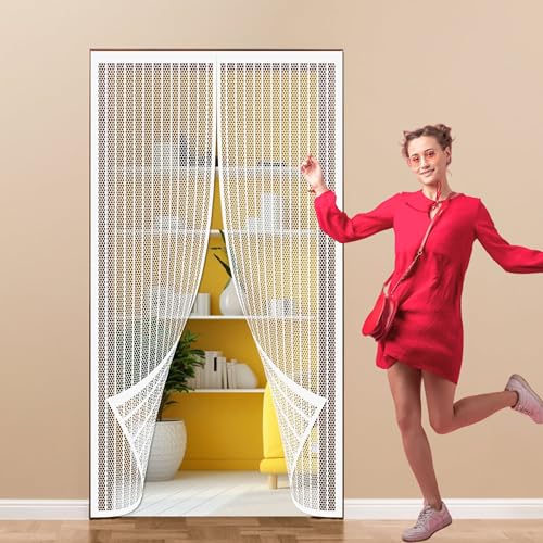 Moustiquaire magnétique blanche pour porte de terrasse et balcon - 2