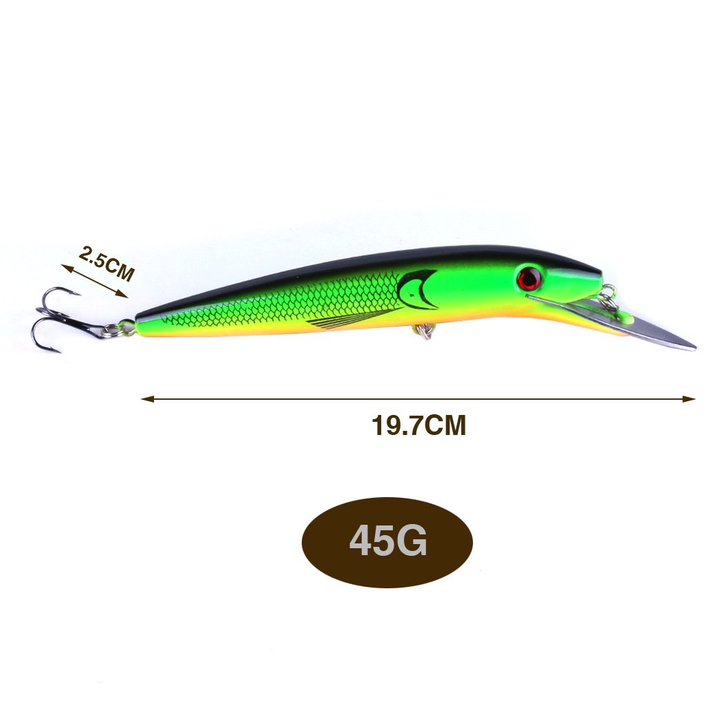 Señuelos Minnow VIB 3D 45g 19,7cm para pesca de pececillos