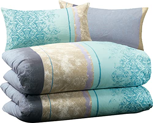 Erwin Müller Flanell-Bettwäsche4-tlg. Sparpaket, gemusterte Streifen...