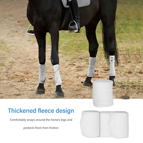 Atadura de Perna de Cavalo, Envoltório Elegante de Perna de Cavalo de lã Macia Ajustável para Treina