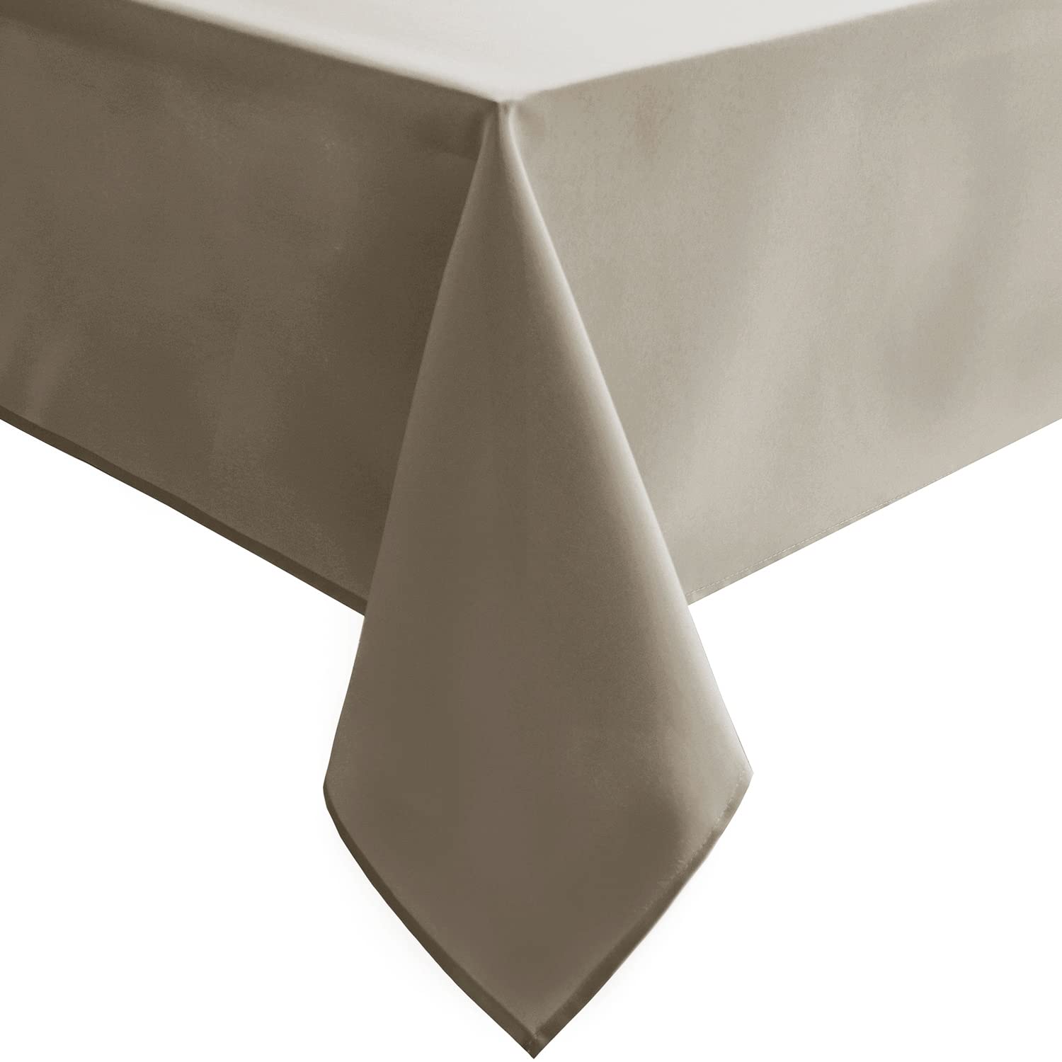 Hiasan Taupe Rectangle Tablecloth - Waterproof Washable Polyester Fabric Table Cloth for Buffect Dining Birthday Party Wedding, 30 x 60 Inch — image 1