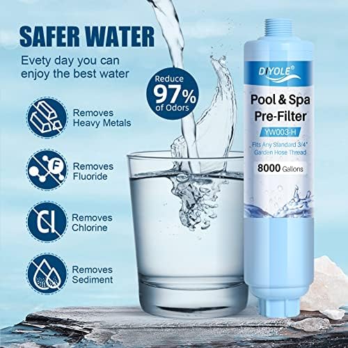 DIYOLE Garden Hose Filter for Filling Hot Tub/Pool/Spa, Greatly Reduces
