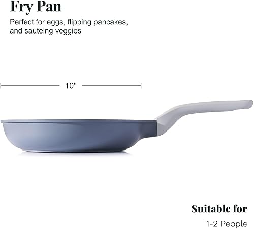 Miniatura 2 de PRICUSIS Nonstick Ceramic Frying Pan, Non Toxic Nonstick Pan Skillet, Healthy Egg Pan Nonstick Omelet Pan Chef's Pan, PTFE PFOA & PFAS Free,