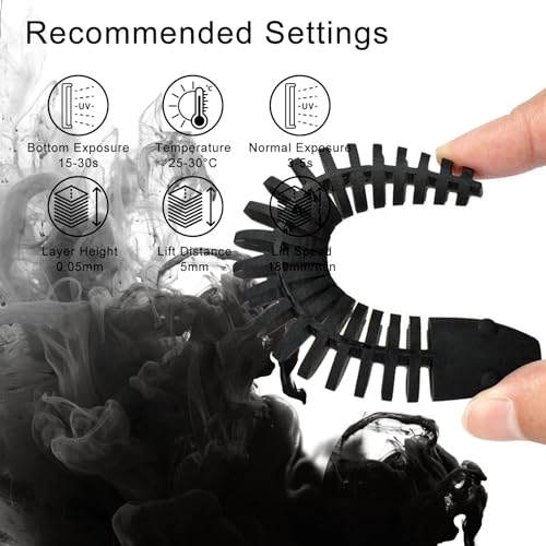 Resina Flexible para Impresora 3D - Alta Elongación, Resina UV Rápida 405 nm, Negro 1000 g - Fernando Cortés