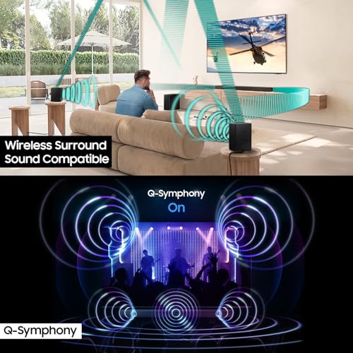 Image of Samsung 360 W 5.1.2 ch (HW-Q800D /XL) Wireless Dolby Atmos Soundbar with Wireless Subwoofer, Center /Up /Side Firing Speakers, Surround Sound, Built-in Alexa, AirPlay2, Wi-Fi, Bluetooth, HDMI (Black)