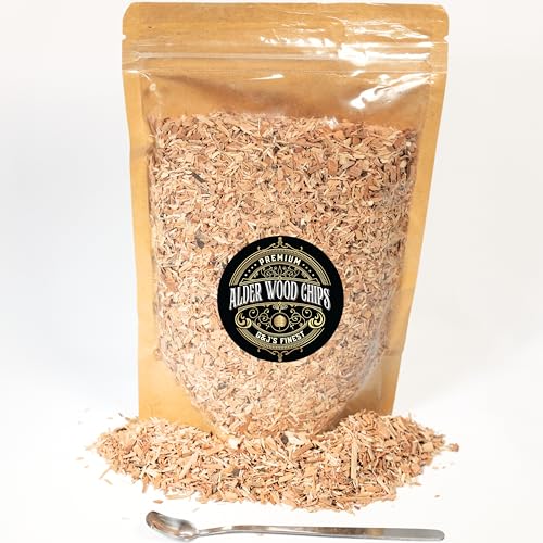Alder Wood Chips for Cocktail Smoker; Smoked Whiskey/Bourbon/Old Fashioned Drinks - Fine Sawdust Shavings for Cocktail Smoking Guns, Smoke Box, BBQ - 5oz Gift Bag & Spoon By G&J's Finest