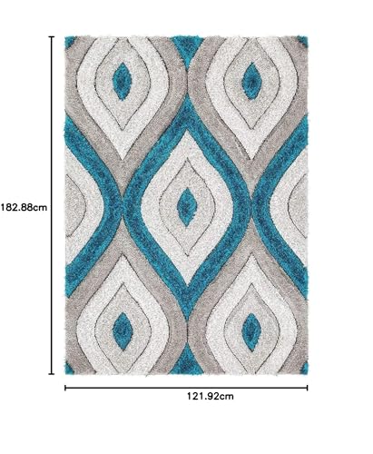 Image of Ultra-Soft Shaggy Carpet (4 X 6 FEET, Nain) Fluffy, Cozy & Durable Area Rug for Living Room, Bedroom & More � Premium Modern Design