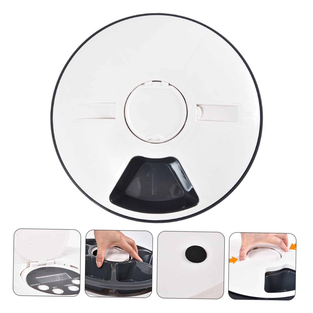 VILLCASE Comedero para Mascotas Comedero para Gatos Cronometrado Plato De Comida para Gatos Contenedor De Comida para Gatos Comedero para Gatitos Abdominales Inteligente Tazón De Comida