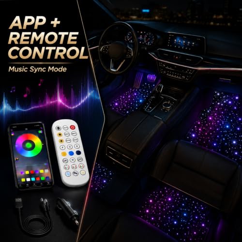 Image of Starlight Floor Mats for Car, SUVs, Trucks, App & Remote Control,USB
