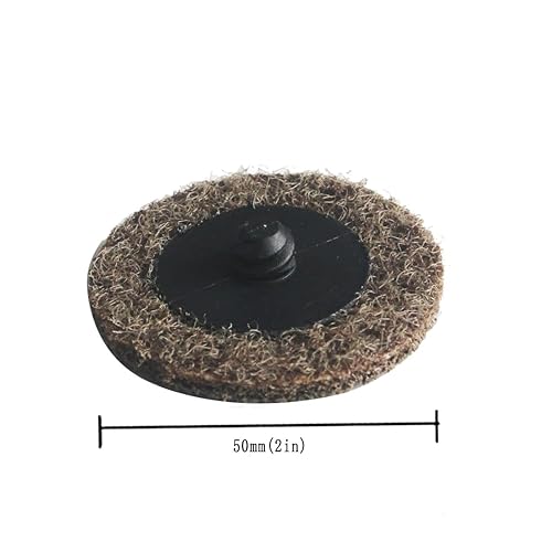 Miniatura 3 de Luo ke 20 discos de acondicionamiento de superficie de 2 pulgadas, discos de lijado de cambio rápido, rueda gruesa de desbarbado para amoladora o