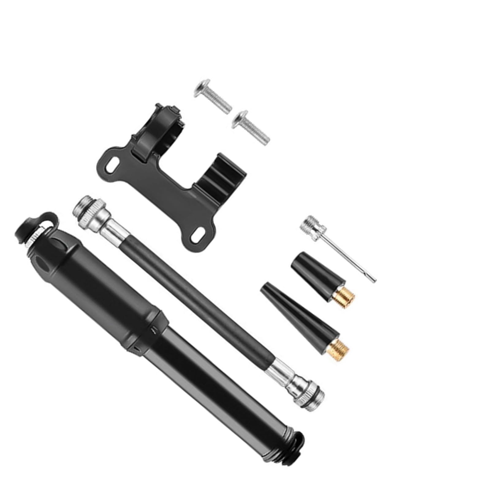 Bike Pump,Portable Aluminum Alloy Bicycle Tire Pump,100psi Mini Bicycle Pump With Needle Frame Mount For Bikes With Schrader Valve Or Presta Valve For Mountain Bike Charging Basket Cycling Accessories