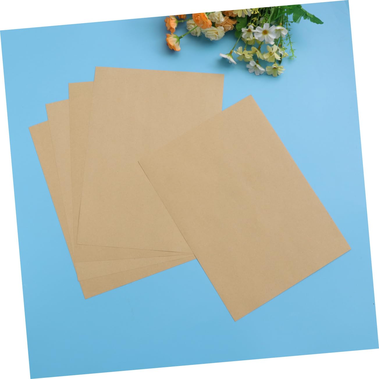 Operitacx Papier à Lettres Vintage en Kraft 100 Feuilles 120g Khaki