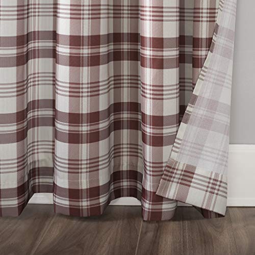 No. 918 56531 Blair Farmhouse Plaid Semi-Sheer Tab Top Curtain Panel thumb #3