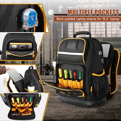 Marscamd Tool Backpack with Hard Bottom
