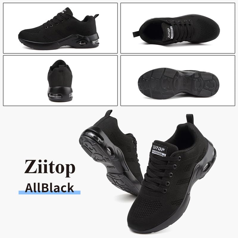 Womens Trainers Running Shoes Air Cushion Arch Support Sneakers Platform Trainers Ladies Walking Shoes Mesh Breathable Lightweight Sport Sneakers Outdoor Gym Athletic Tennis Jogging