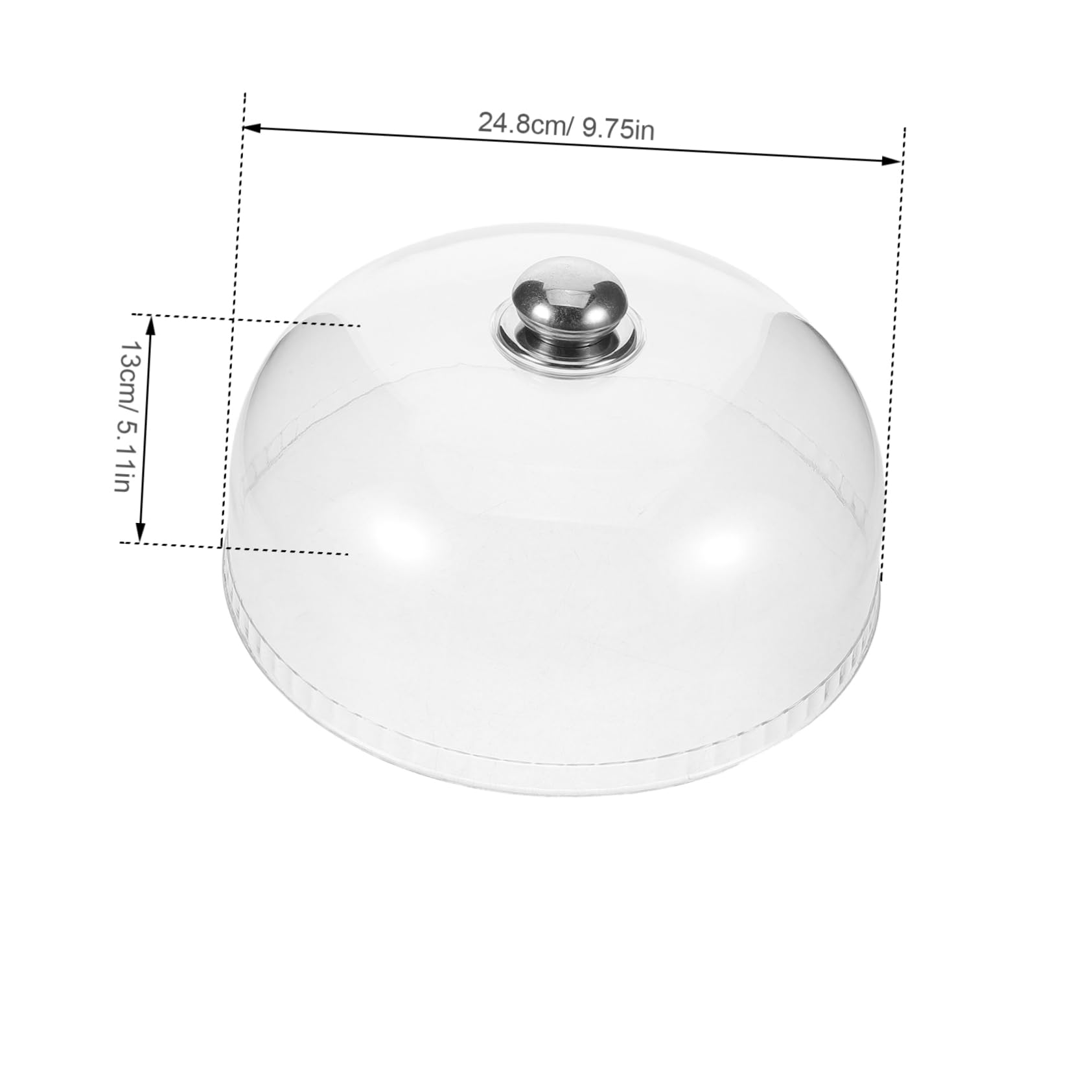 FUNOMOCYA Clear Food Serving Dome Cover Pastry Display Cloche for Cakes Cupcakes and Cheese Platters for Parties Bbqs and Gatherings