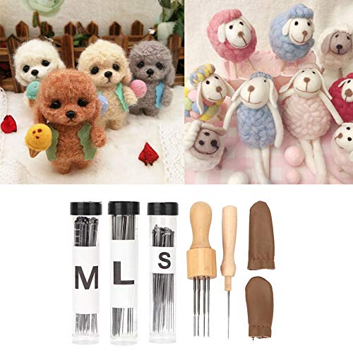 8 agulhas de metal duro e resistente de feltro de lã durável, kits populares e práticos de feltro de