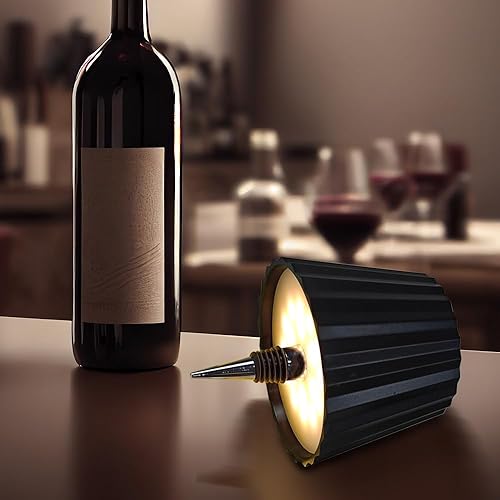 Miniatura 7 de Lámpara inalámbrica mejorada para botellas, luces coloridas de atenuación continua para botellas de vino, LED táctil inalámbrico recargable con luz