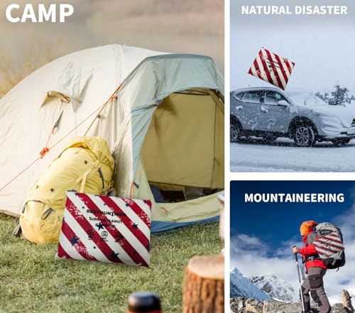 Image of Heavy Duty Survival Blanket -Multifunctional Reflective Tarp Thermal Blanket - 60 inch x 83 inch Waterproof Sandproof for Camping Hiking Outdoors Multifunctional Emergency Blanket