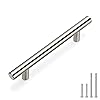homdiy 96mm Cabinet Handles Drawer Pulls - HD201SN Cabinet Hardware Brushed Nickel Cabinet Pulls 5 Pack Modern Cupboard Handles for Kitchen Cabinets
