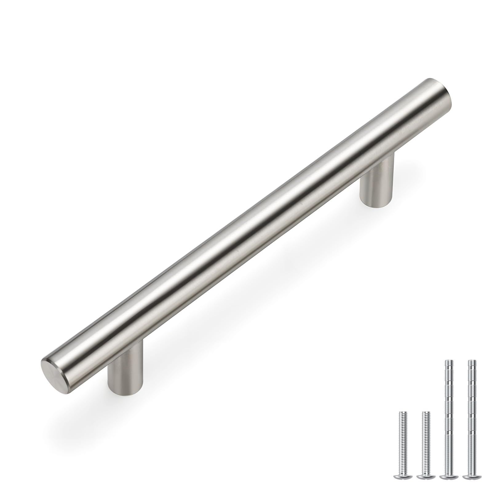 homdiy Cabinet Pulls Brushed Nickel - HD201SN Cabinet Hardware 3-3/4in(96mm) Hole Centers Drawer Pulls for Kitchen Cabinets