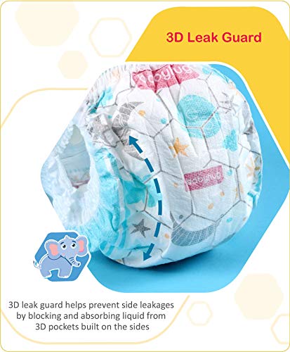 Image of Babyhug Baby Diapers Pants Medium Pack of 76- Advanced Soft Diapers Pants(M76) (7-12 Kg)