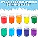 Tub Works® Farbiges Sprudelbad, 150 Stück | Ungiftig & ohne Duftstoffe | Sprudelnde, farbige Badetabletten für Kinder | Schaffen Sie Wasserfarben | Wassertabletten in 7 Farben | Badekugeln zum Baden