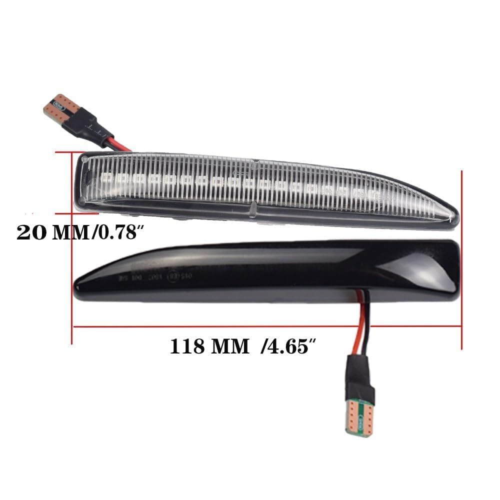 Auto Seite Rückspiegel Blinker Licht für BMW 7 Series E65 E66 E67 E68 2001-2005 2006 2007 2008 Autoseite Anzeigeleuchte Spiegelblinker Außenspiegel Blinker Zubehör Auto-Rückspiegel-Blinker