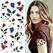 Produktbild 3pcsSticker Bikini Tattoo weiblich wasserdicht temporäre Tätowierung Aufkleber blau lila Blume Rose Aufkleber Hand Körper Kunst Sommer