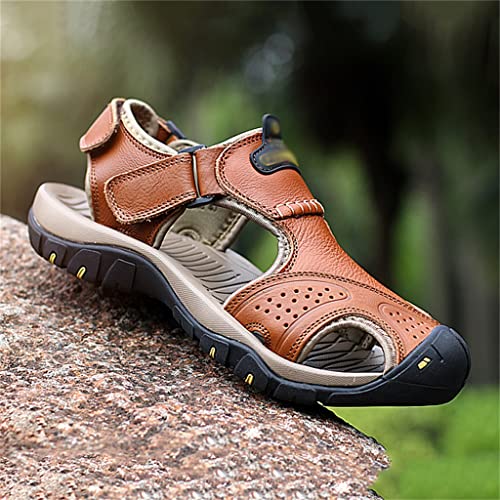 Men Sandals Genuine Leather Outdoor Men Beach Sandals Big Sizes Sandals Slippers Man Shoes(39)4