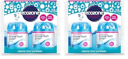 Ecozone Forever Flush 2000 Toilet Block Twin Pack,blue (Pack of 2)