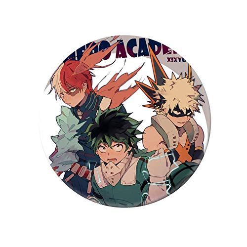 AKlamater My Hero Academia - Lot de 5 broches rondes en métal - Cadeau idéal pour les fans d'animation Cover