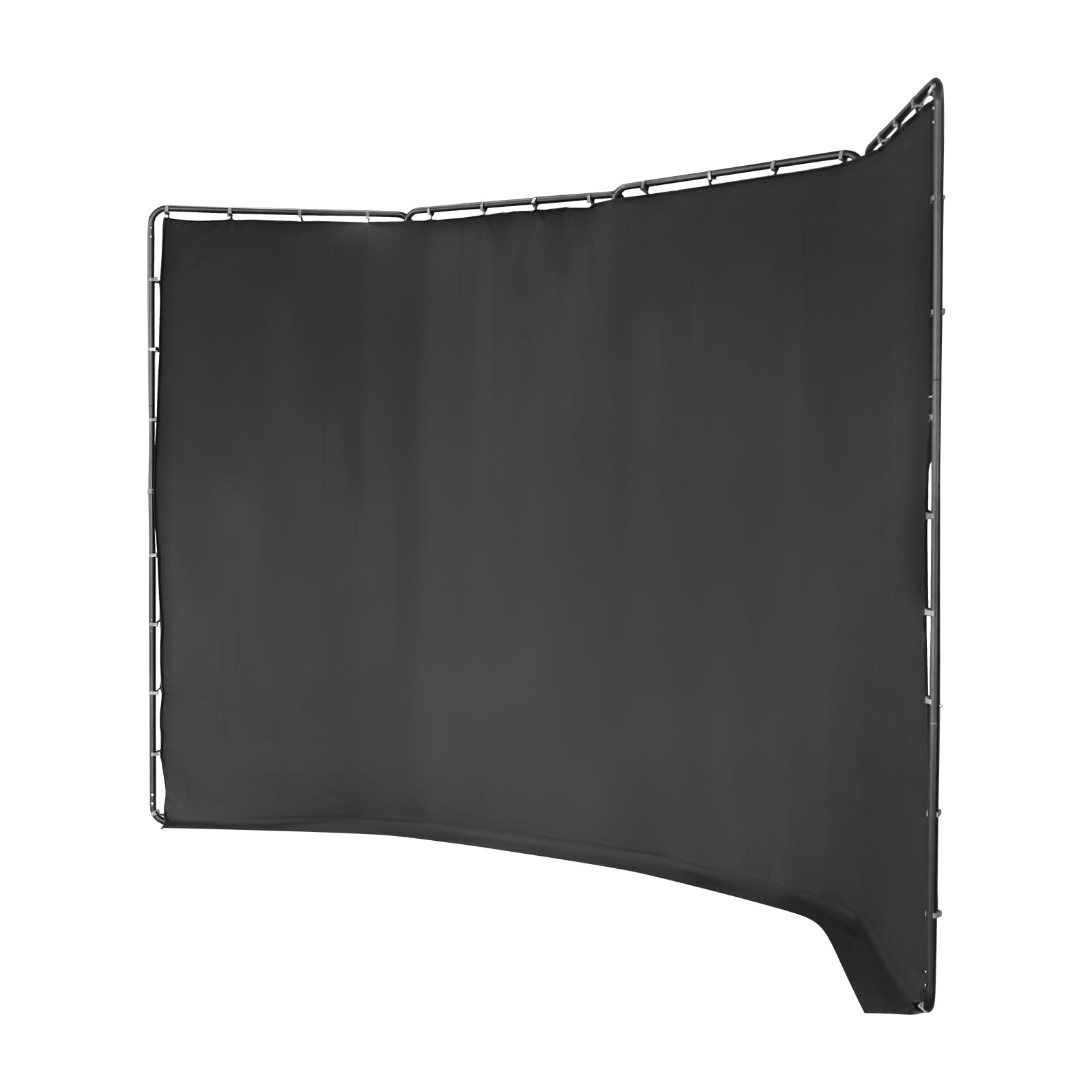 Toile de fond pour photographie - Support de fond - Chromakey - Portable - Avec support - Pour photographie - Steaming en direct - 4 x 2,4 m - Noir