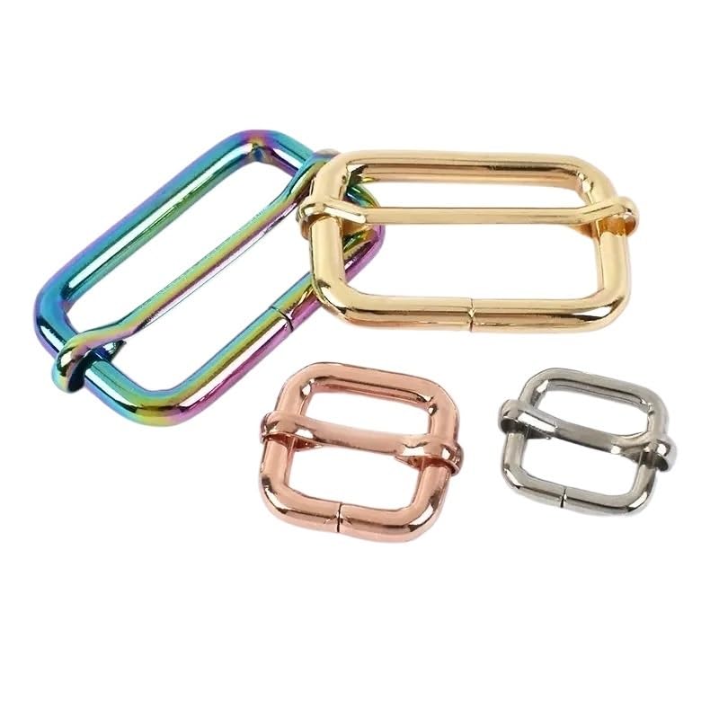 10 hebillas de metal for bolsos 13-50 mm, for correas, cinturones, cuero, deslizadores triples, ganchos ajuste, accesorios bricolaje Para Mochilas Y Bolsos