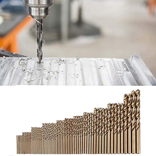 74pz M35 Punta Trapano al Cobalto HSS Punta Trapano a Spirale Set di Utensili per la Combinazione di Perforazione di Macinazione di Alta Precisione 1.0-8.0mm Ideale per Lamiera d'acciaio