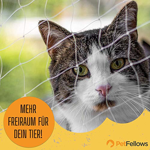 PetFellows® Katzennetz für Balkon - 8x3m - Ideales Sorglos-Set - WICHTIG: Geprüfte Sicherheit (Zuschneidbar und Bissfest… – Bild 7